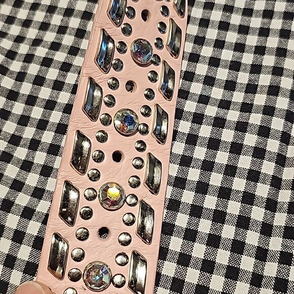 Nacoma ladies pink studded western belt size medium main image 8